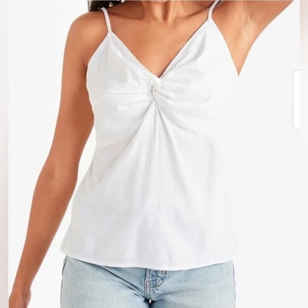 Old Navy White Twist Front Cami